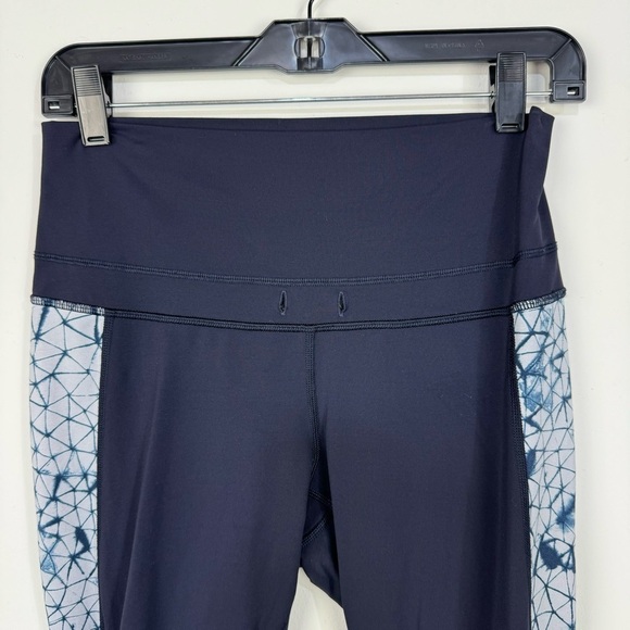 Lululemon Retreat 7/8 Pants Navy & Silver Cropped Leggings Workout gym - Picture 3 of 4